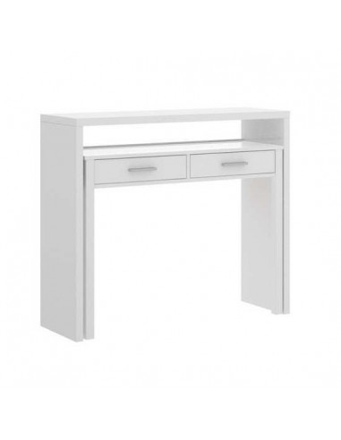 Consola escritorio extensible SEVEN blanco brillo 